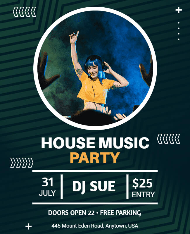 Special Performance House Party Flyer Template