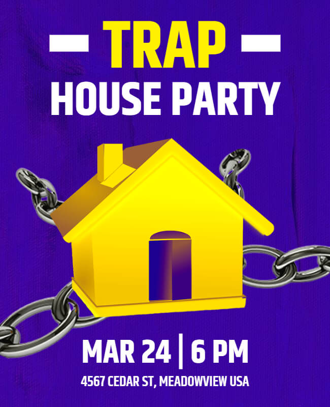 Trap House Party Flyer Template