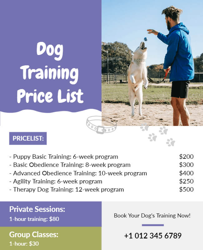 Dog Training Flyer Template