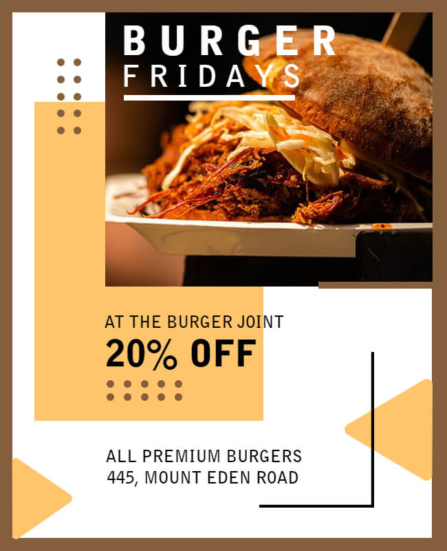 Friday Burger Offer Flyer Template