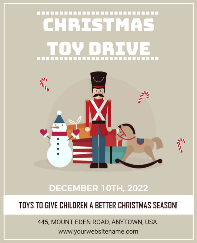 Merry Little Toy Drive Flyer Template
