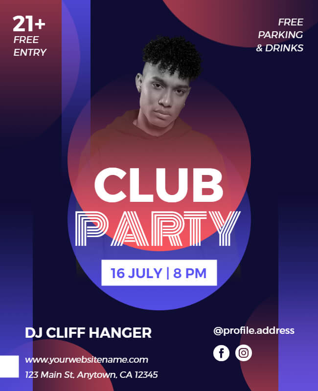 Velvet Vibe Club Party Flyer