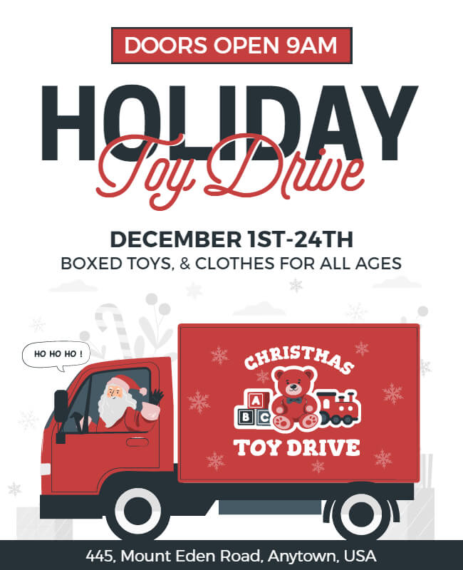 Holiday Toy Drive Flyer Template
