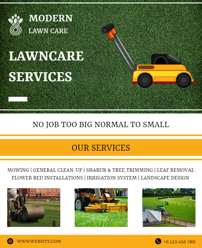 Photo Collage Lawn Care Flyer