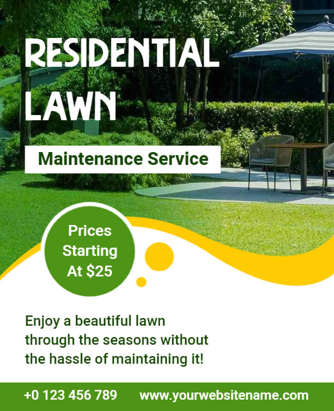Residential Landscaping Service Flyer