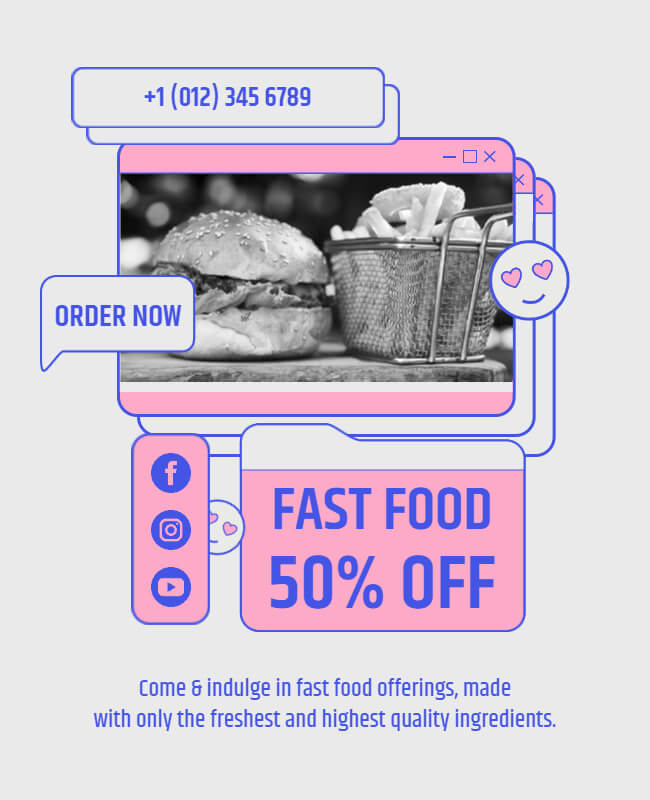 Fast Food Promotion Flyer Template