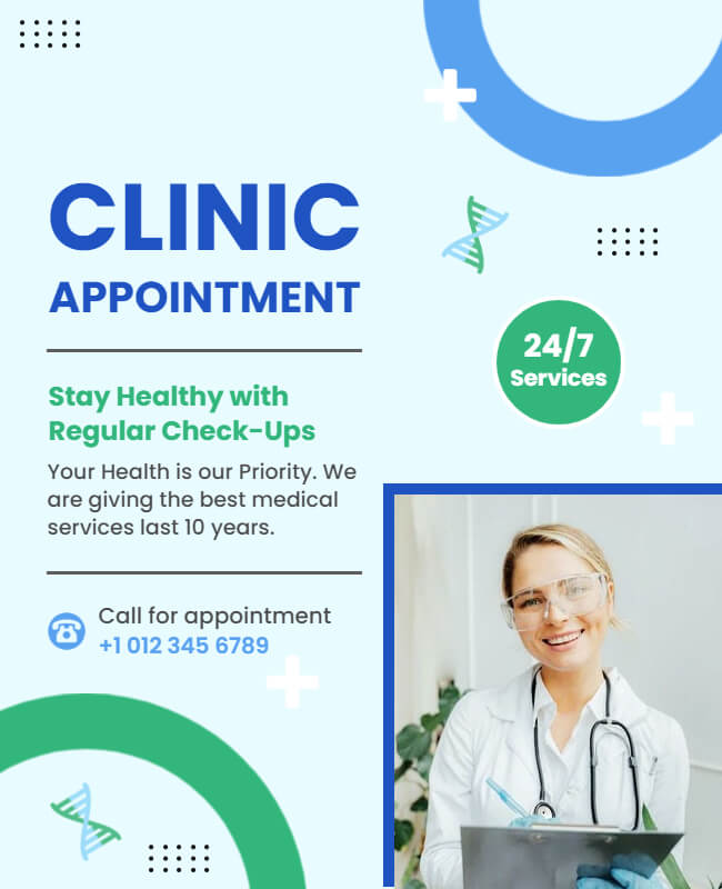 Clinic Appointment Flyer Template