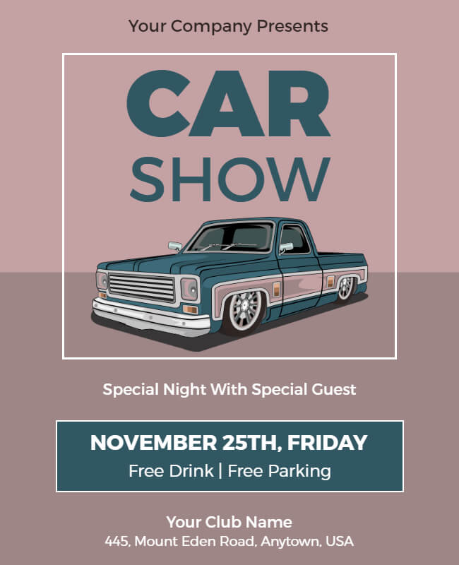 Special Car Show Event Flyer