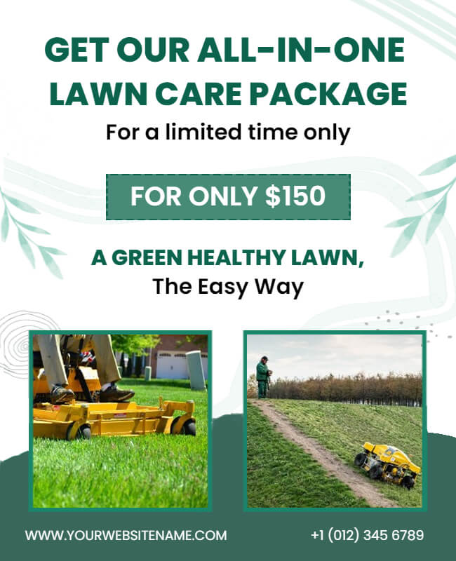Lawn Care Package Flyer Template