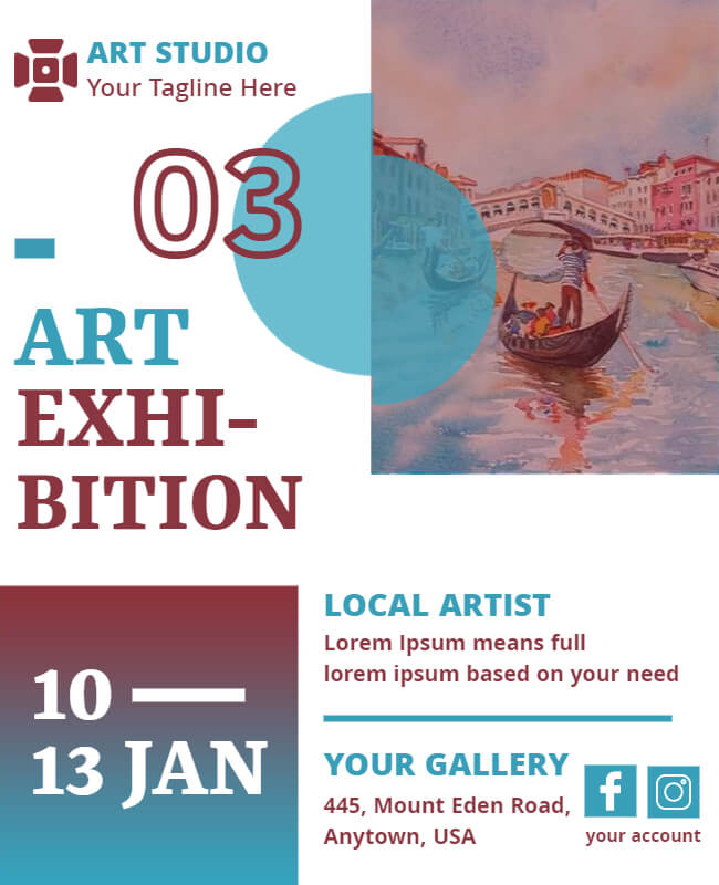 Cultural Art Exhibition Flyer