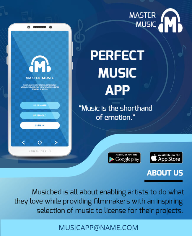 Music App Flyer Template