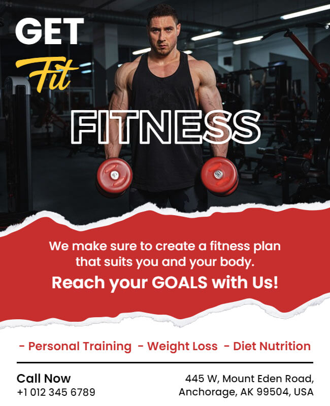 Muscle Max Fitness Flyer Template