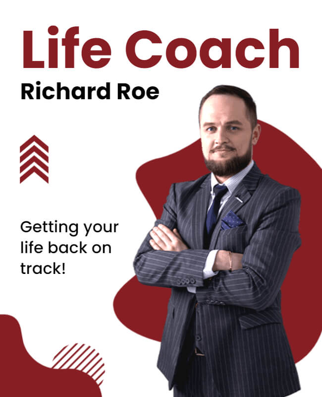 Red and White Life Coaching Flyer
