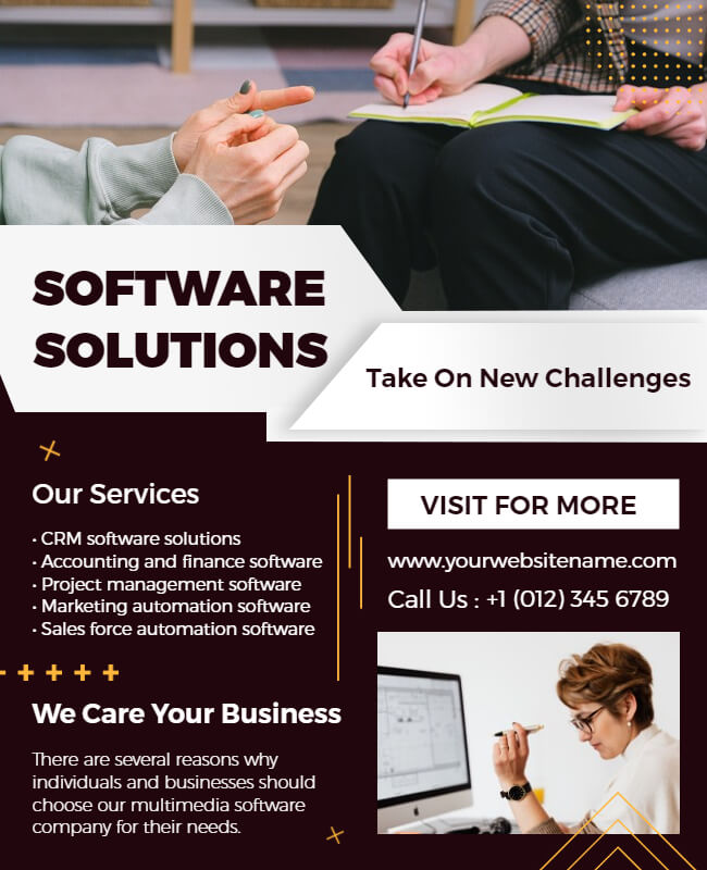 Software Solution Flyer Template