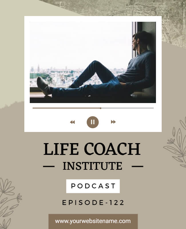 Abstract Life Coach Podcast Flyer