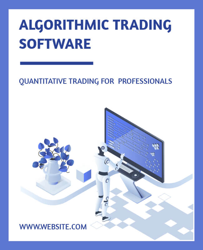 Algorithmic Trading Software Flyer
