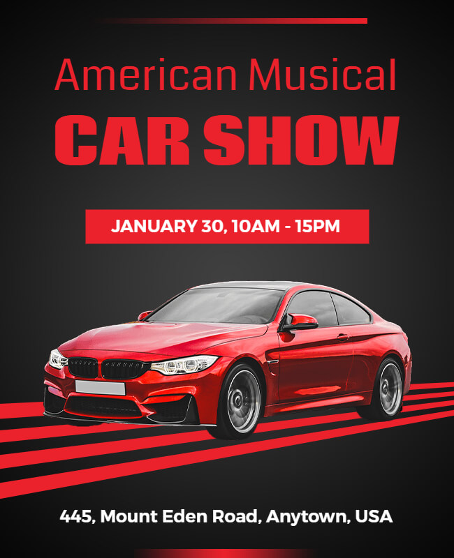 American Musical Car Show Flyer