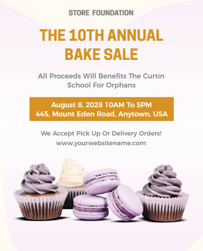 Annual Bake Sale Flyer Template