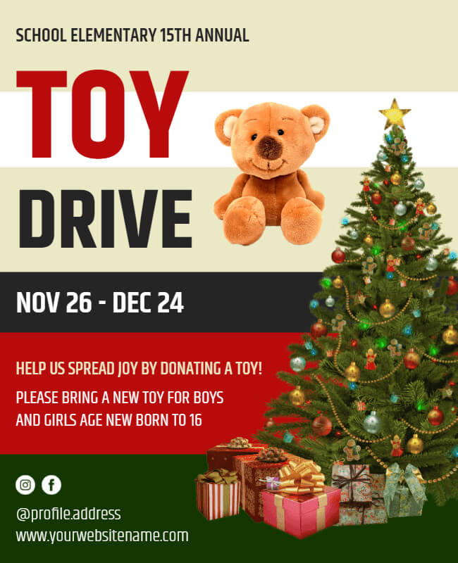 Annual Toy Drive Flyer Template