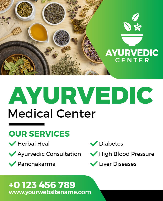 Ayurvedic Center Flyer Template