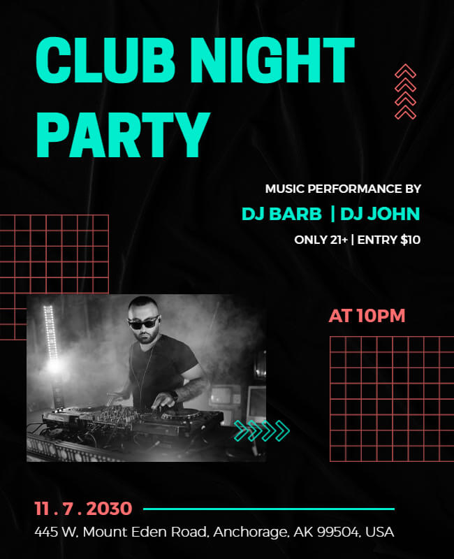 Beats & Bass Club Party Flyer