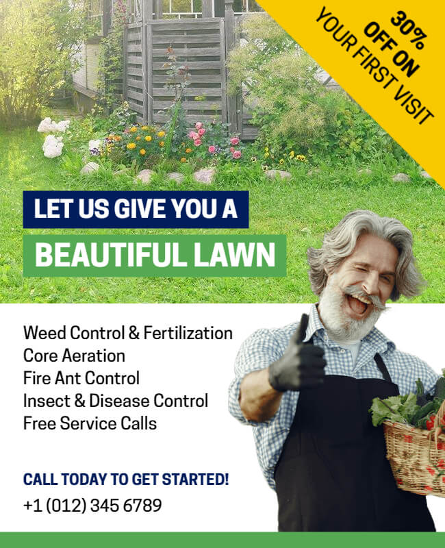 Blissful Blades Lawn Care Flyer