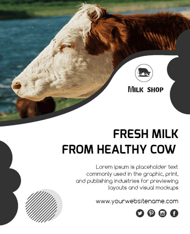 Browne Cow Pet Flyer Template