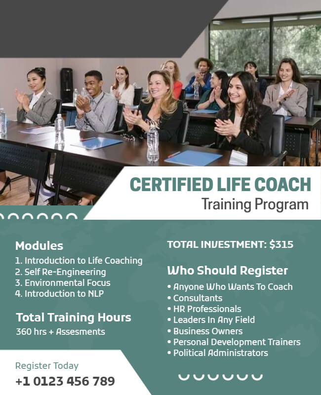Certified Life Coach Program Flyer