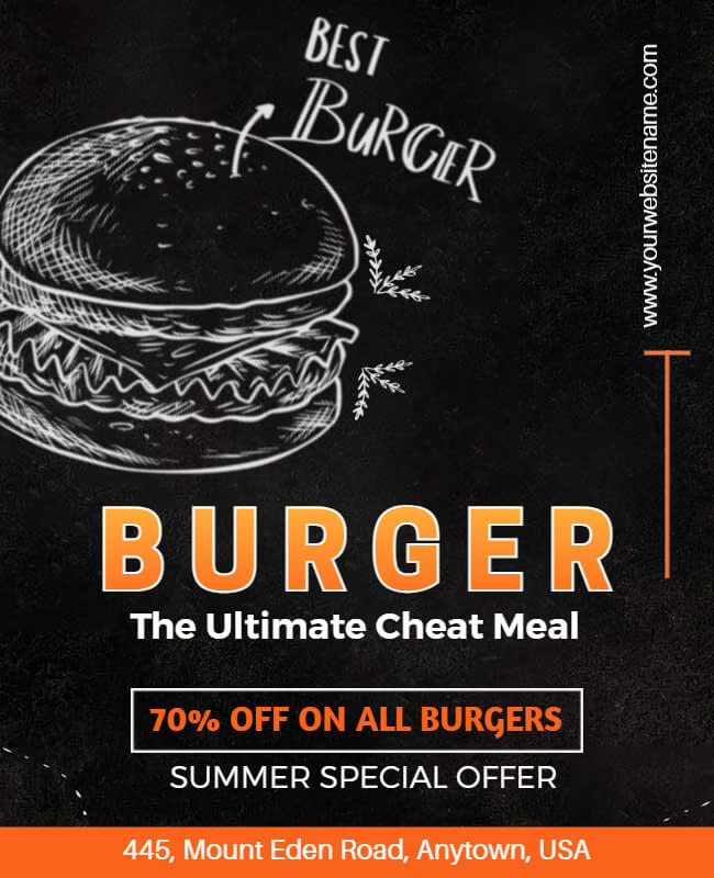 Chalkboard Theme Burger Flyer