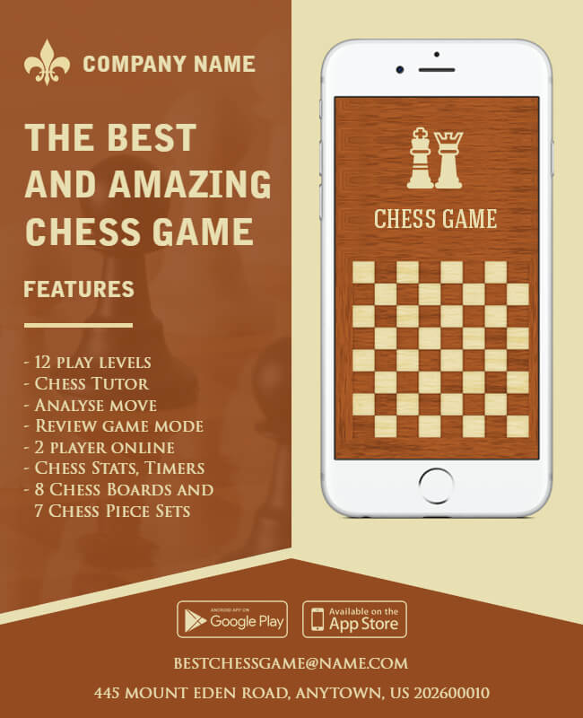 Chess Game Flyer Template