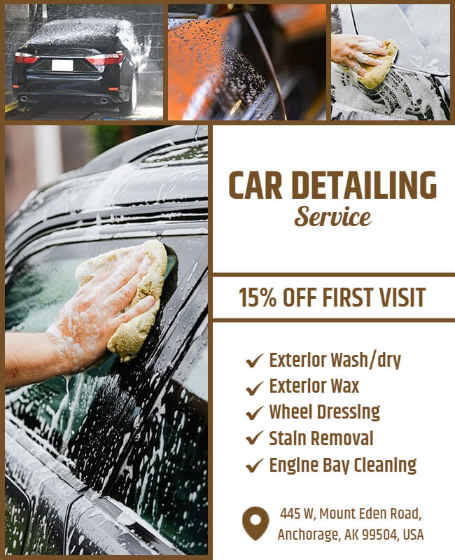 Chrome Crafted Car Detailing Flyer
