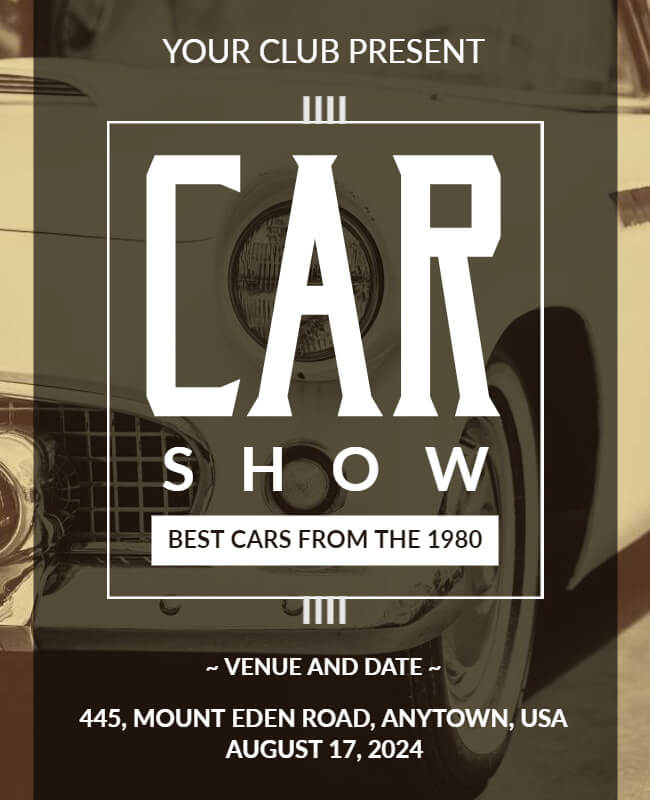 Classical Car Show Event Flyer