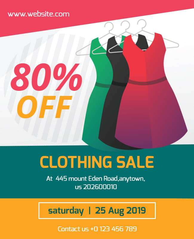 Clothing Sale Promotional Flyer Template