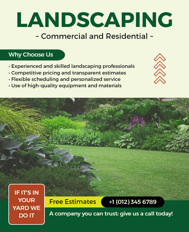 Commercial Landscaping Flyer Template