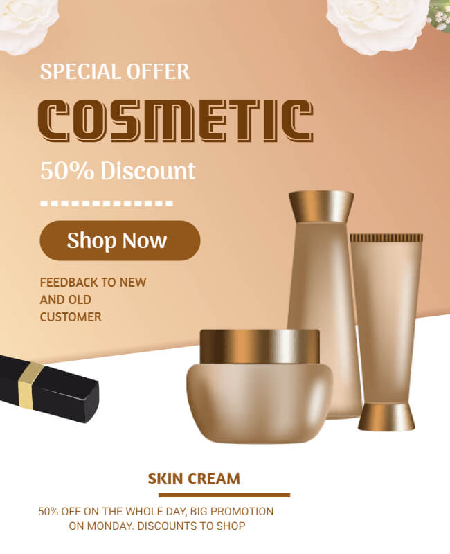 Cosmetic Products Promotional Flyer
