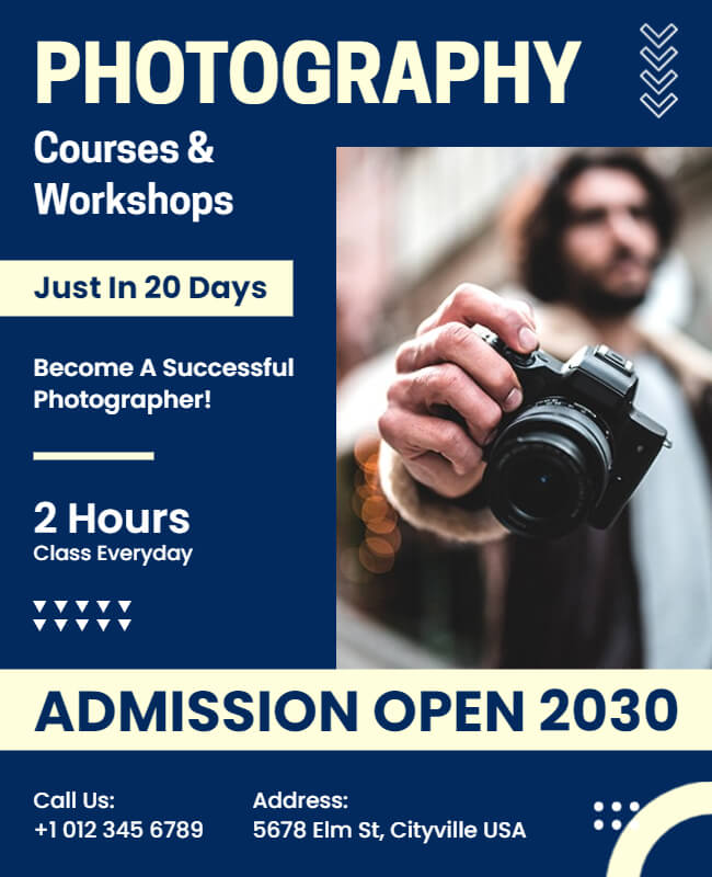 Courses & Workshops Photography Flyer