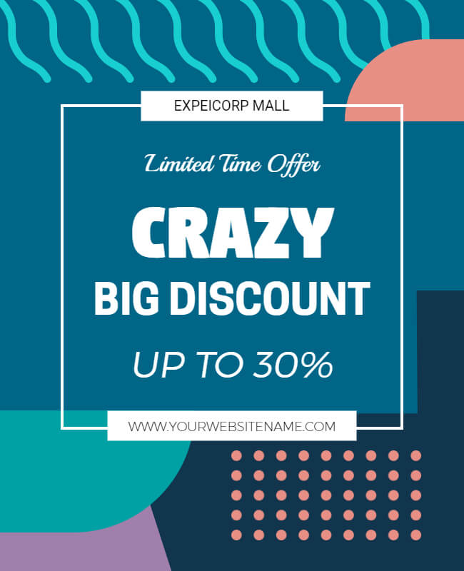 Crazy Discount Promotional Flyer Template