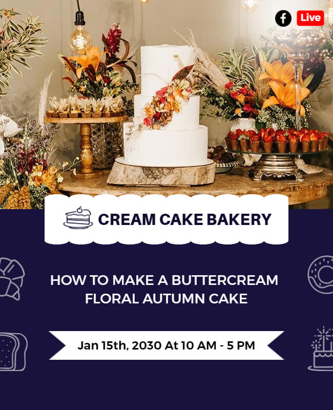 Cream Cake Bakery Flyer Template
