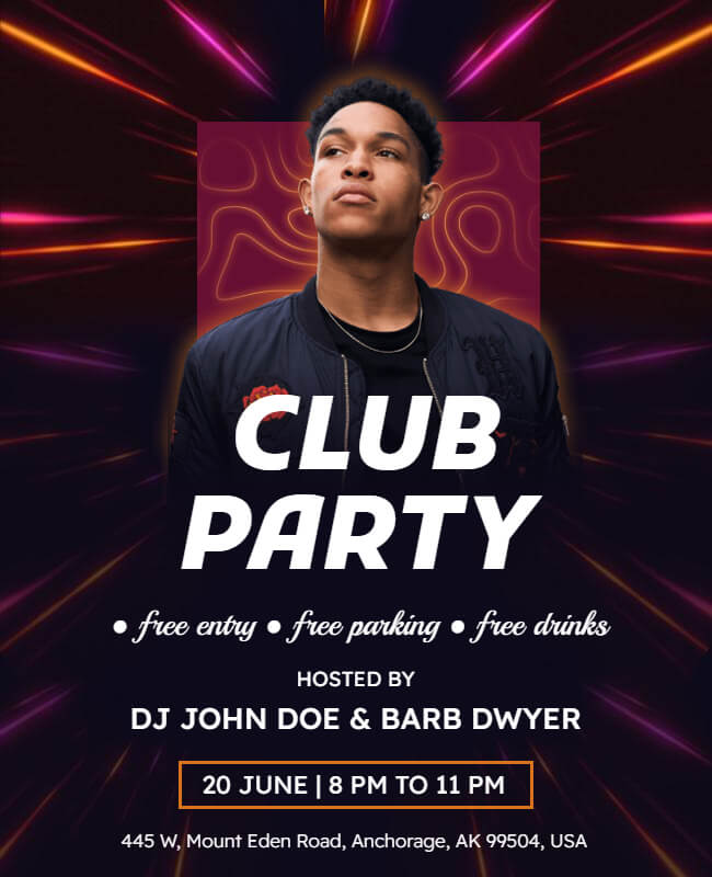 Creative Club Party Flyer Template