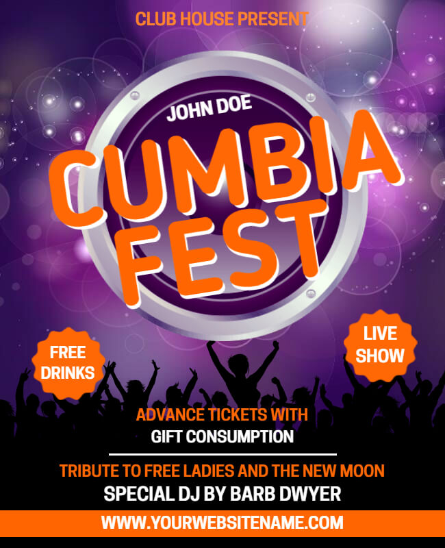 Cumbia Fest Dance Flyer Template