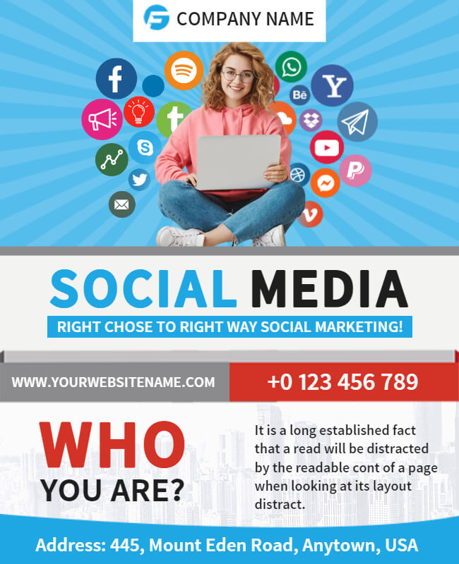 Curious Blue Social Media Flyer