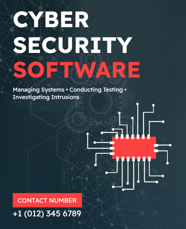 Cyber Security Software Flyer