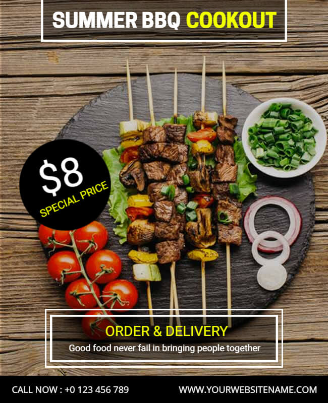 Dine and Discover Food Flyer Template