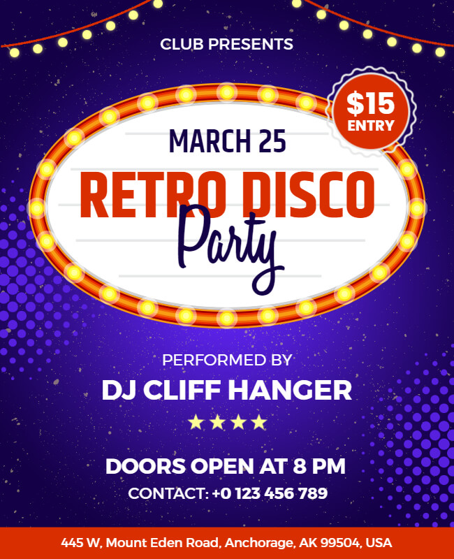 Disco Club Party Flyer Template