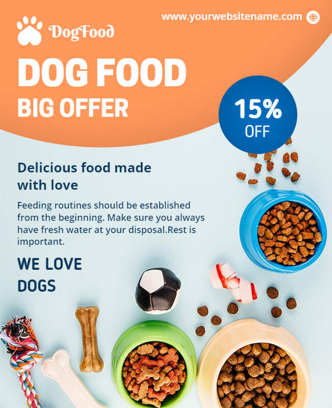 Dog Food Promotional Flyer Template