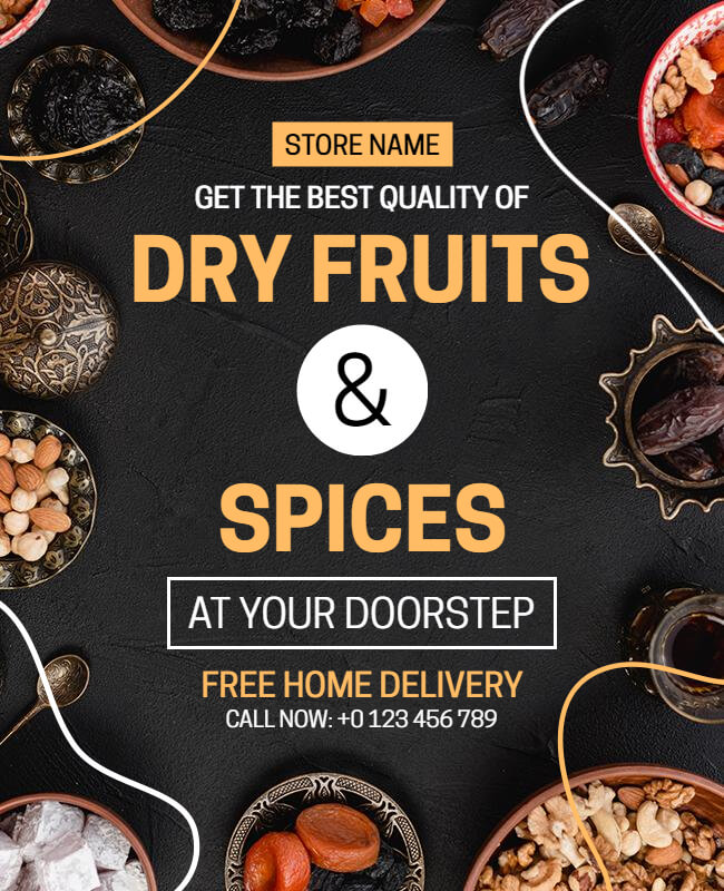 Dry Fruits & Spices Flyer Template