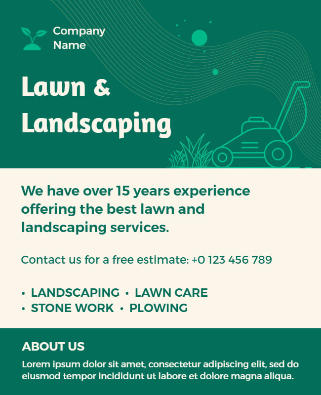 Enchanted Greens Landscaping Flyer