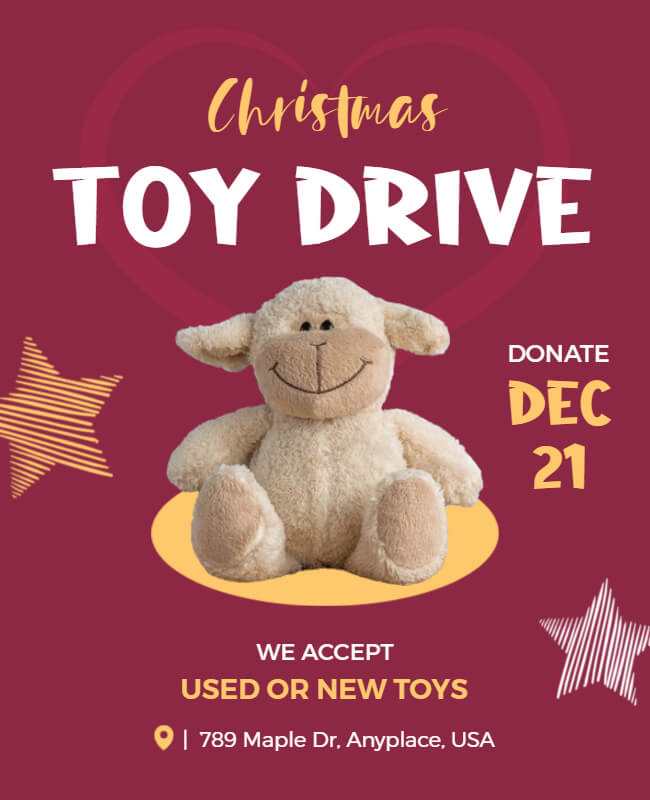 Express Charity Toy Drive Flyer Template