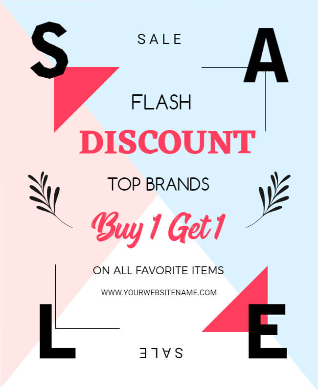 Flash Discount Promotional Flyer