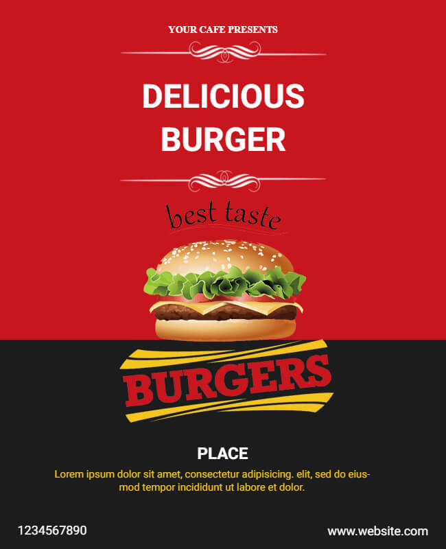 Flavor Fusion Burger Flyer